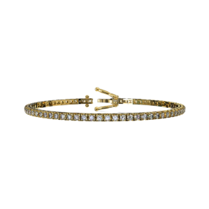 Bracciale Tennis quadro in oro Giallo 18kt con Diamanti 2,10ct