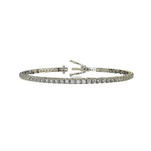 Bracciale Tennis quadro in oro Bianco 18kt con Diamanti 1,56ct