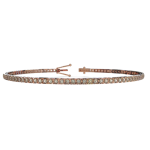 Bracciale Tennis diamantato in Oro Rosa 18 kt con Diamanti 0,32ct