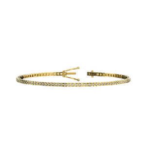 Bracciale Tennis diamantato in Oro Giallo 18 kt con Diamanti Lab-Grown 0,32ct
