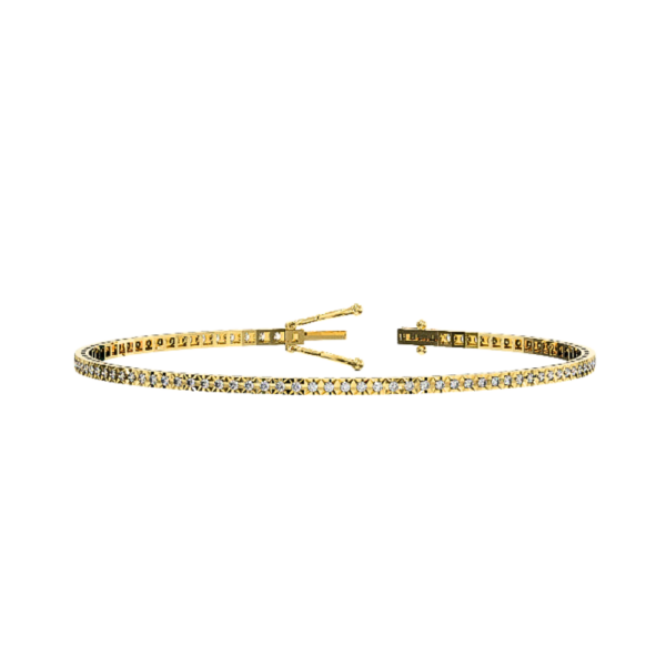 Bracciale Tennis diamantato in Oro Giallo 18 kt con Diamanti Lab-Grown 0,32ct