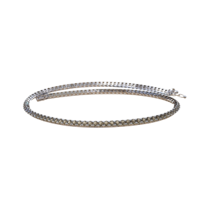 Collana tennis Quadro in Oro Rosa 18 kt con Diamanti Brown