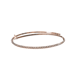 Collana tennis Diamantata in Oro Rosa 18 kt con Diamanti Lab-Grown