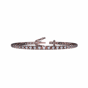 Bracciale Tennis Piramide in Oro Rosa 18 kt con Diamanti - S000