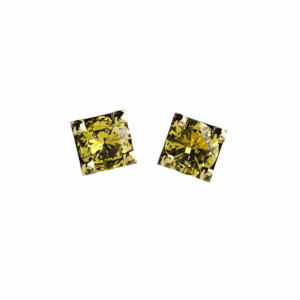 Orecchini punto luce Diamantato in Oro Giallo 18 kt con Diamanti Fancy