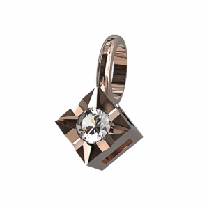 Ciondolo Punto Luce tennis Diamantato in Oro Rosa 18 kt con Diamanti Lab-Grown