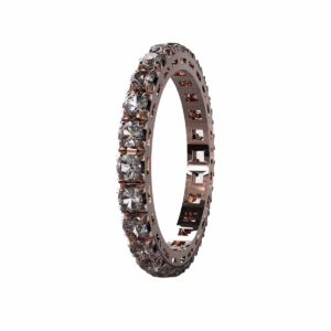 Anello Eternity Piramide in Oro Rosa 18 kt con Diamanti