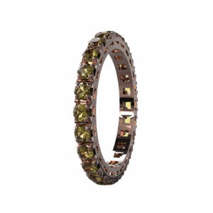Anello Eternity Piramide in Oro Rosa 18 kt con Diamanti Fancy