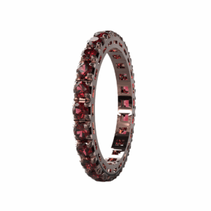 Anello Eternity Piramide in Oro Rosa 18 kt con Rubini
